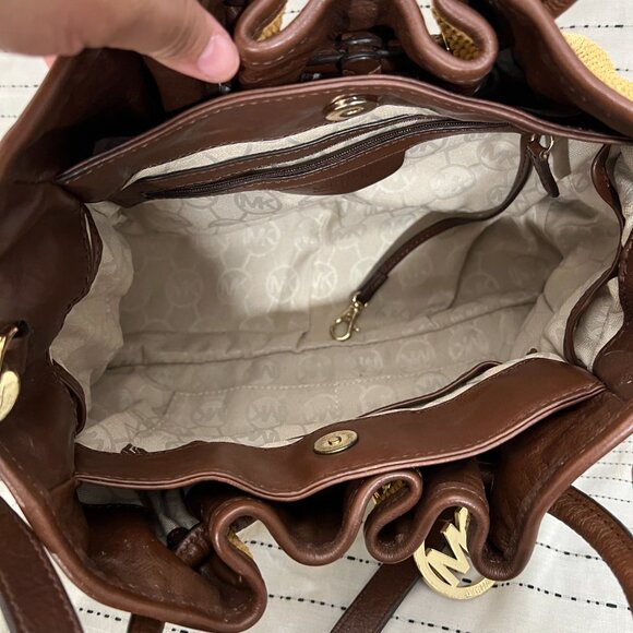 Michael by Michael Kors Natural Straw Satchel Bag - Picture 4 of 6